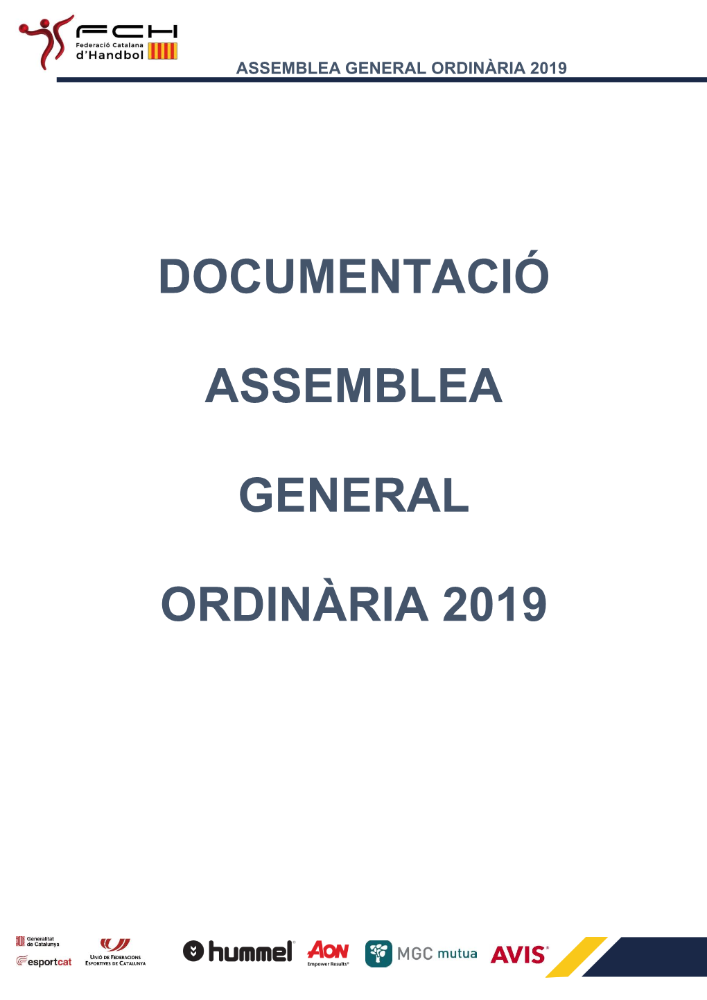 Documentació Assemblea General Ordinària 2019