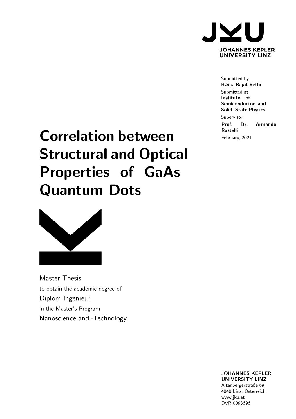 Correlation Between Structural and Optical Properties of Gaas