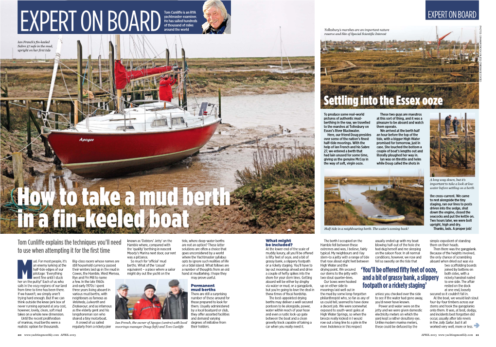 How to Take a Mud Berth in a Fin-Keeled Boat