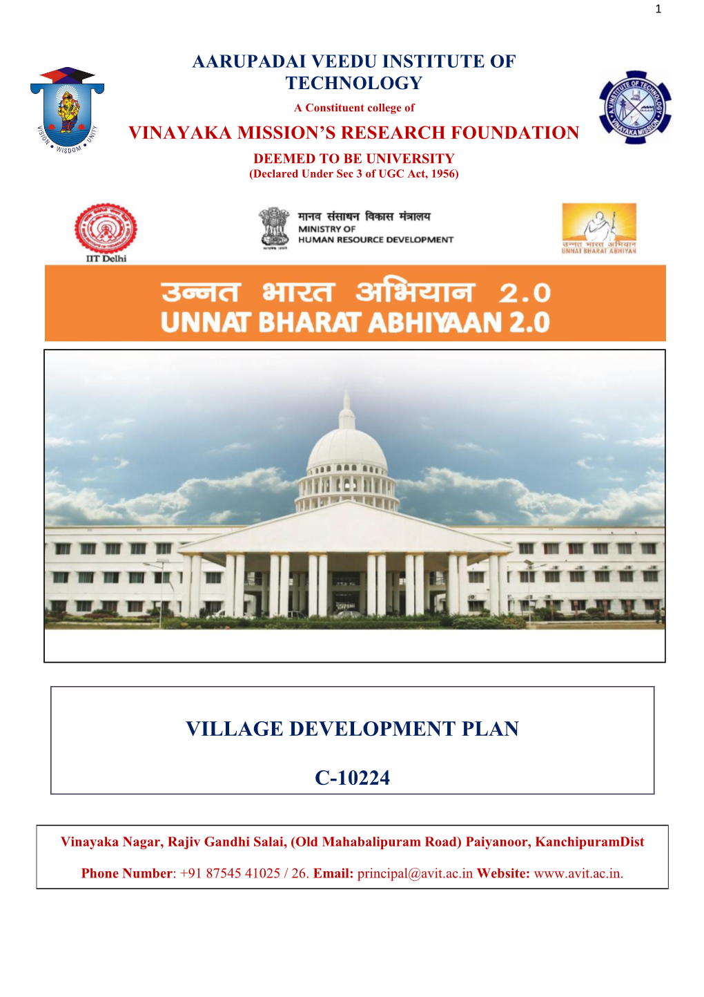 Report on Village Development Plan