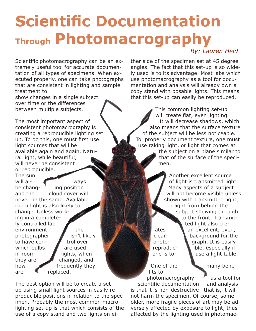 Scientific Documentation Through Photomacrography