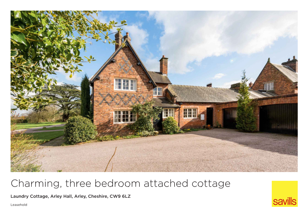 Charming, Three Bedroom Attached Cottage