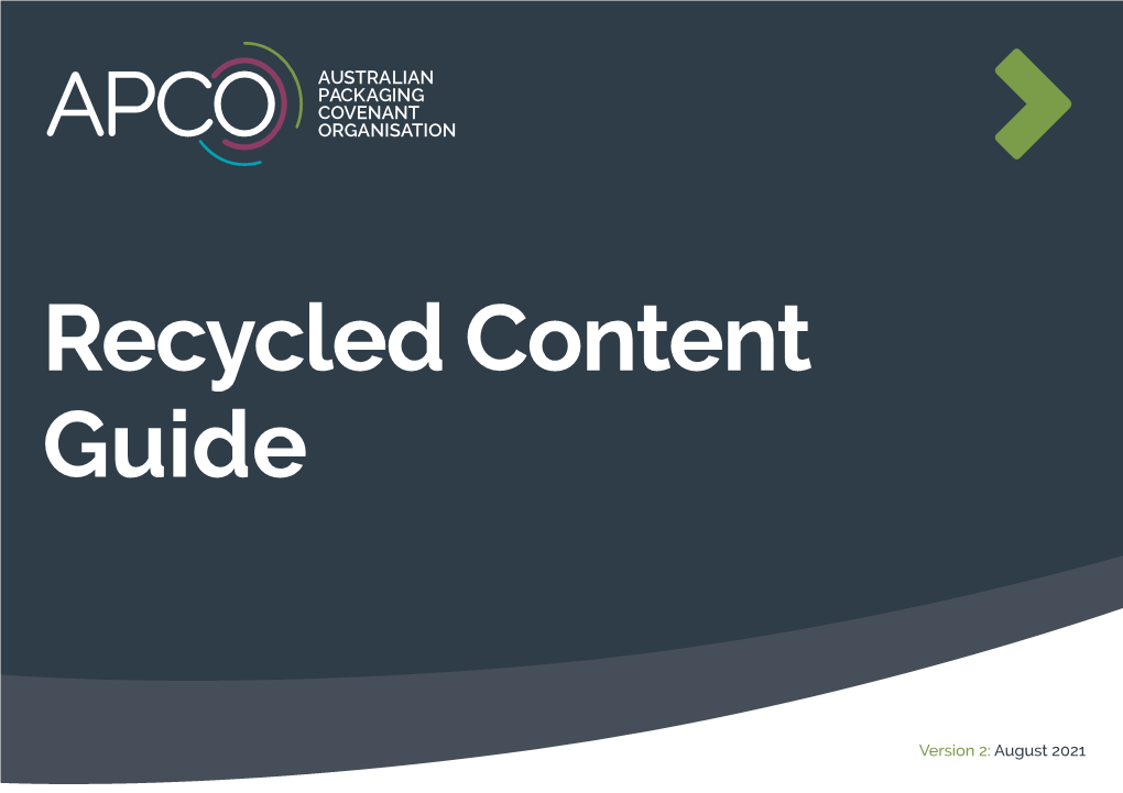 Recycled Content Guide