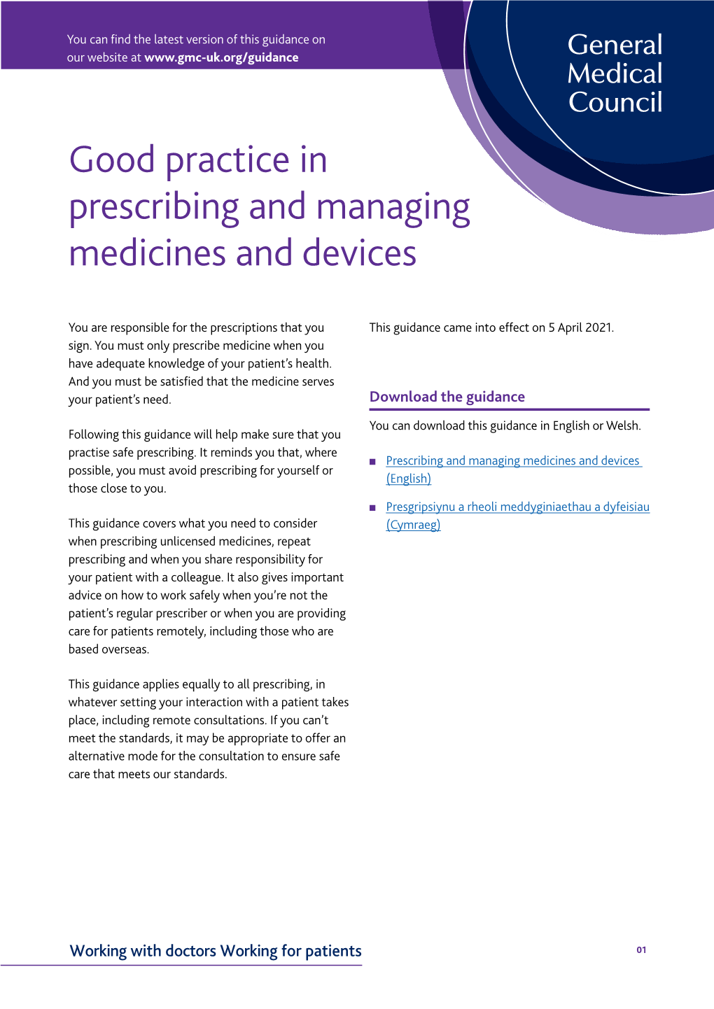 Good Practice in Prescribing and Managing Medicines and Devices