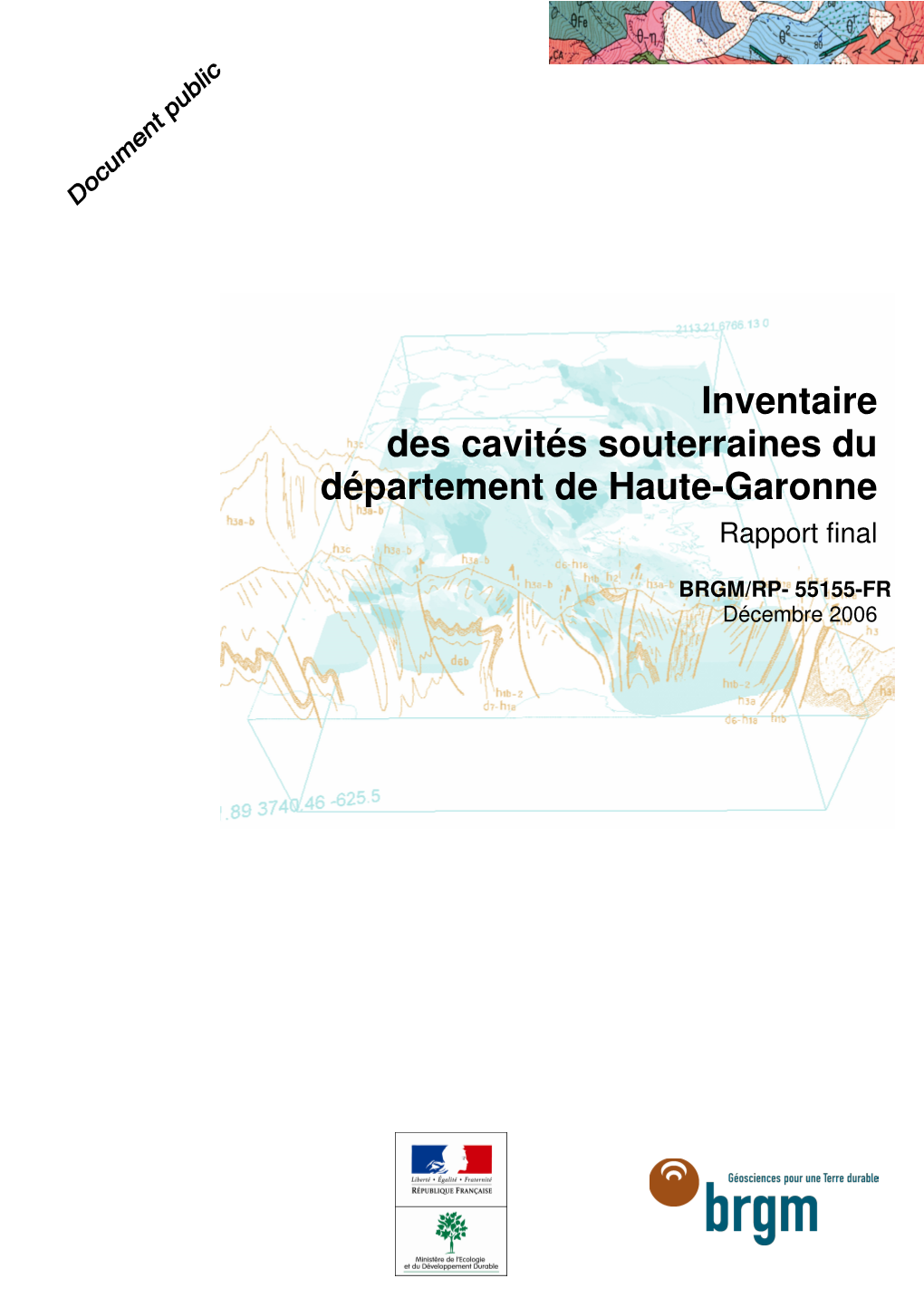 Inventaire Des Cavités Souterraines Du Département De Haute-Garonne Rapport Final