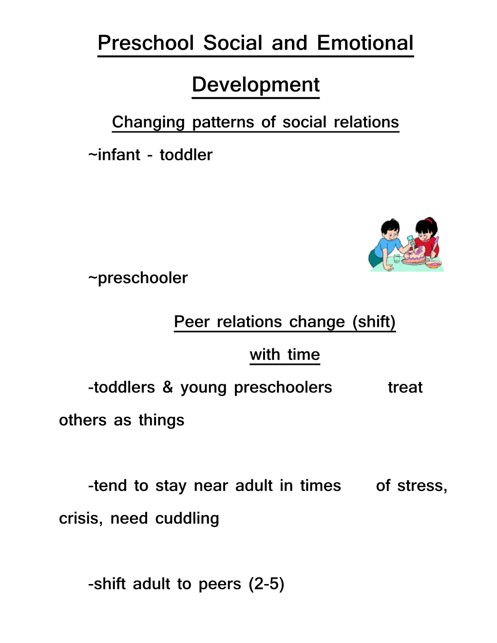 Preschool Social And Emotional Development