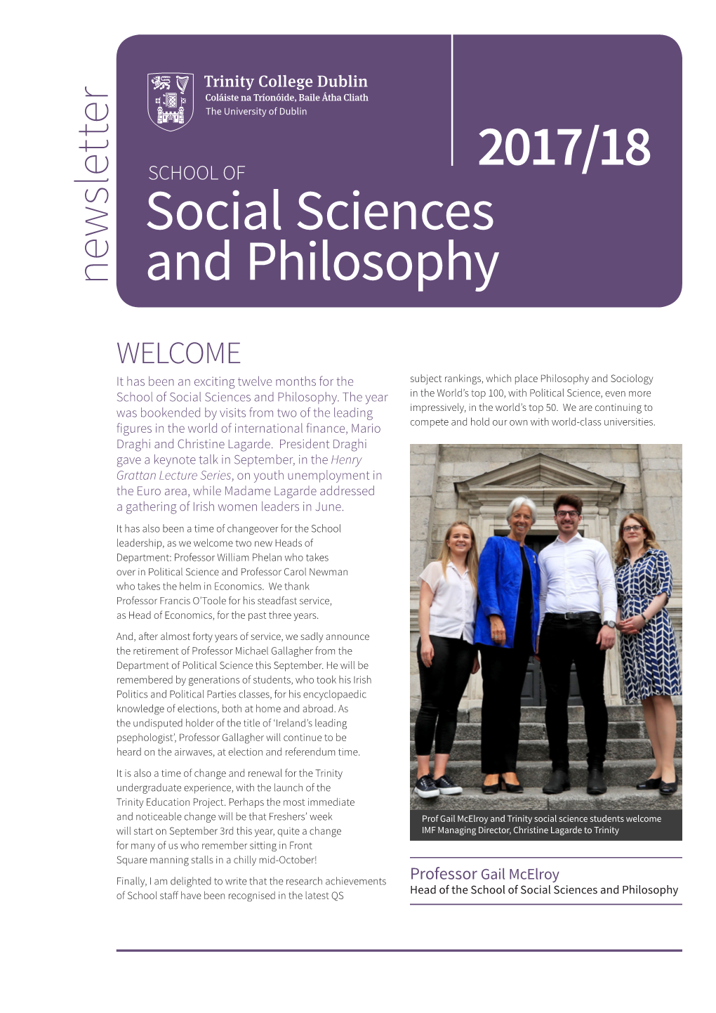 Social Sciences and Philosophy 2017/18