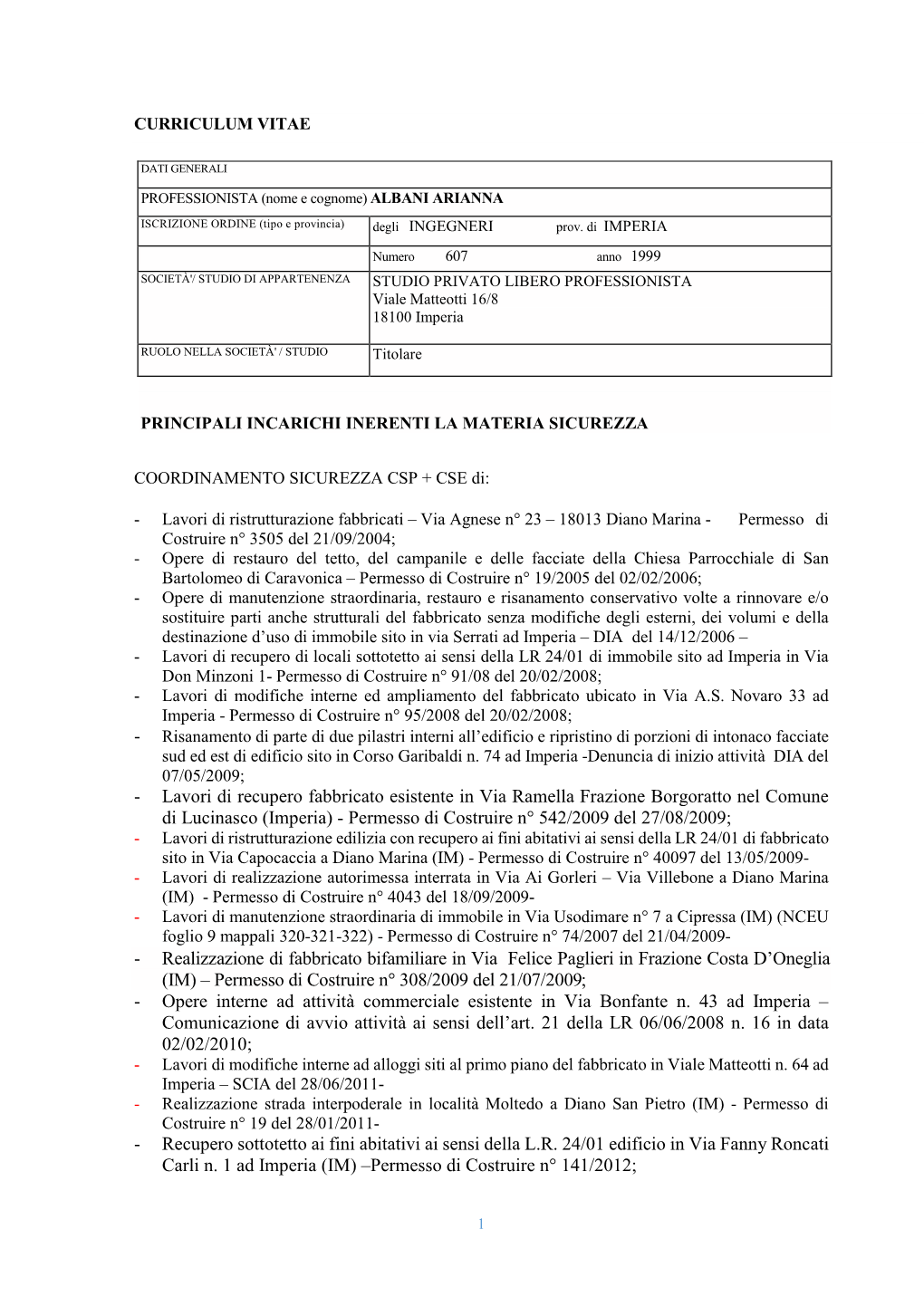 Curriculum Vitae Arianna Albani.Pdf