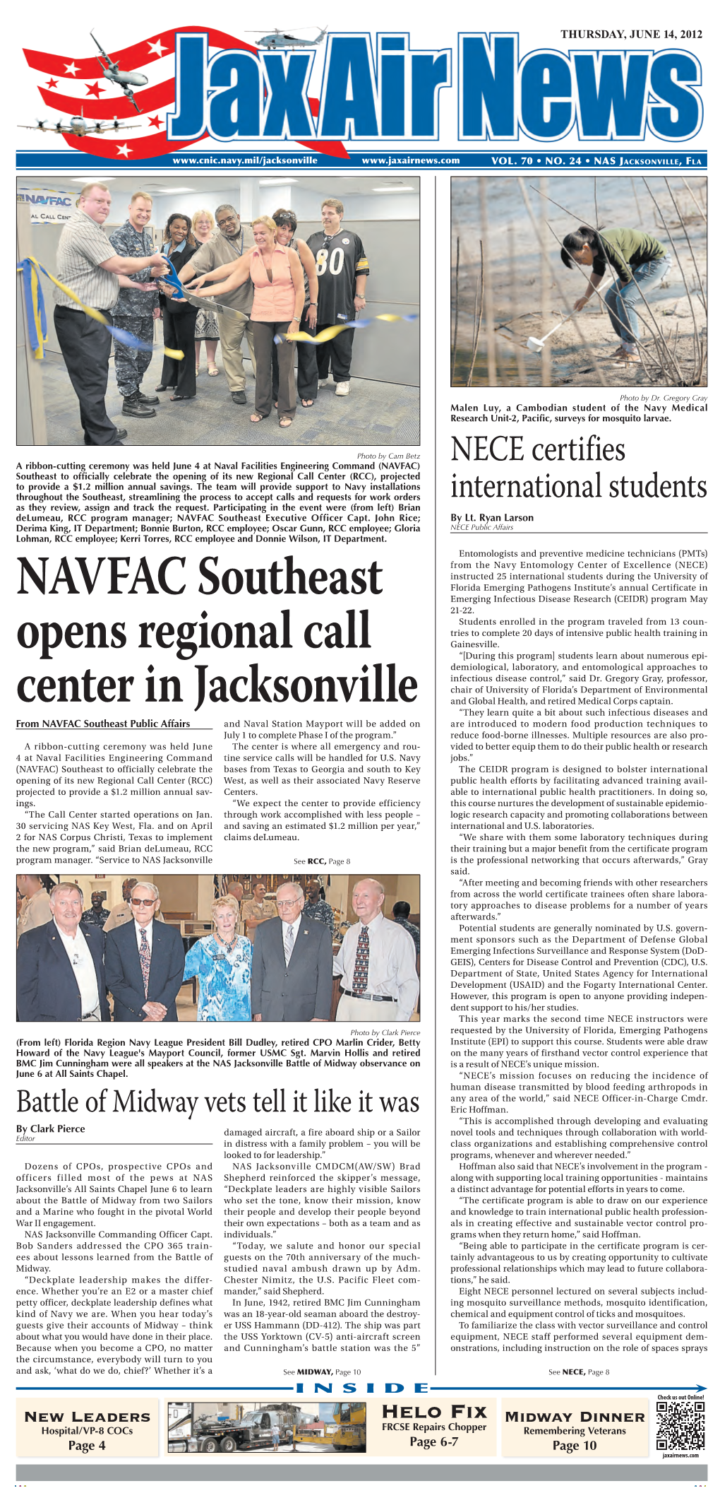 NAVFAC Southeast Opens Regional Call Center in Jacksonville