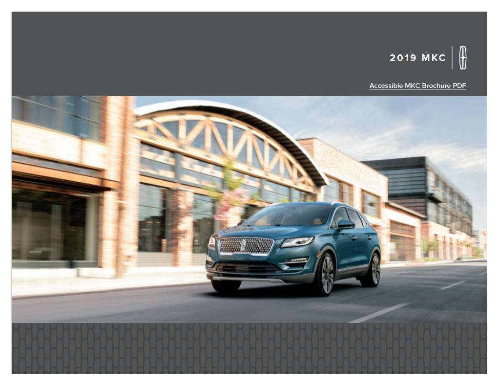2019 LINCOLN MKC Model-Year Lincoln Vehicles