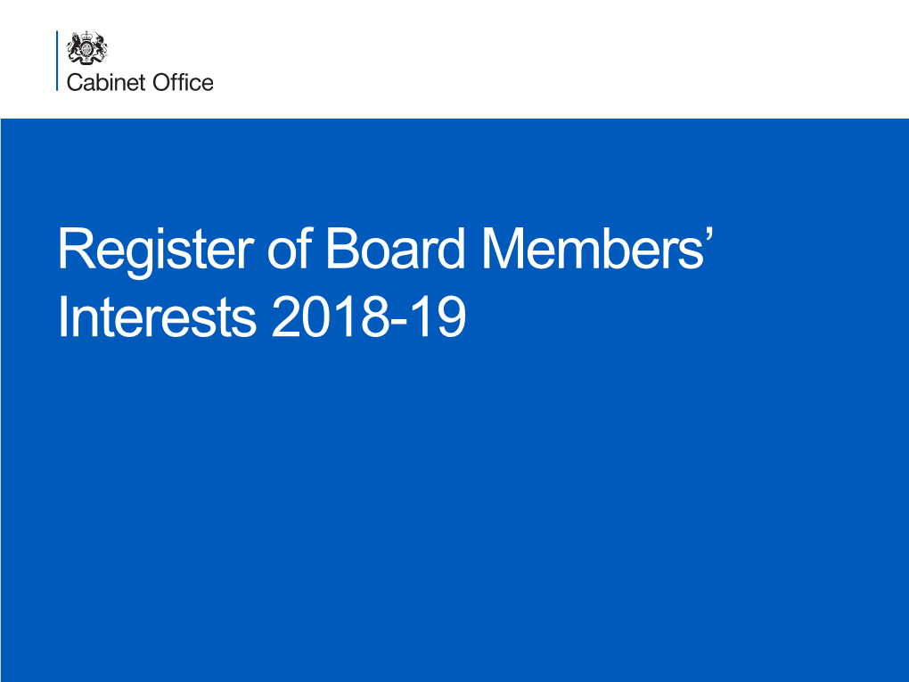 Register of Board Members' Interests 2018-19