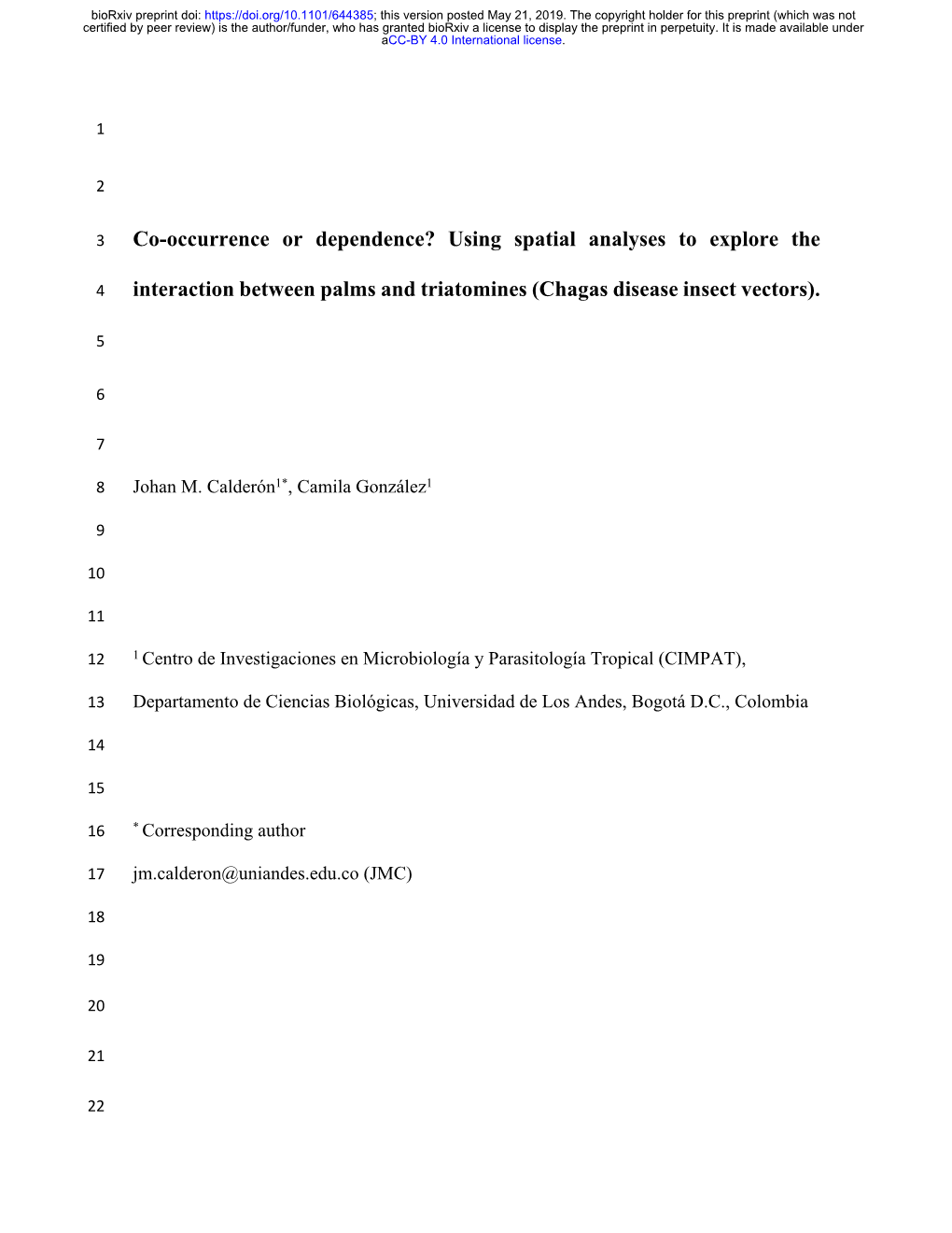 Chagas Disease Insect Vectors)