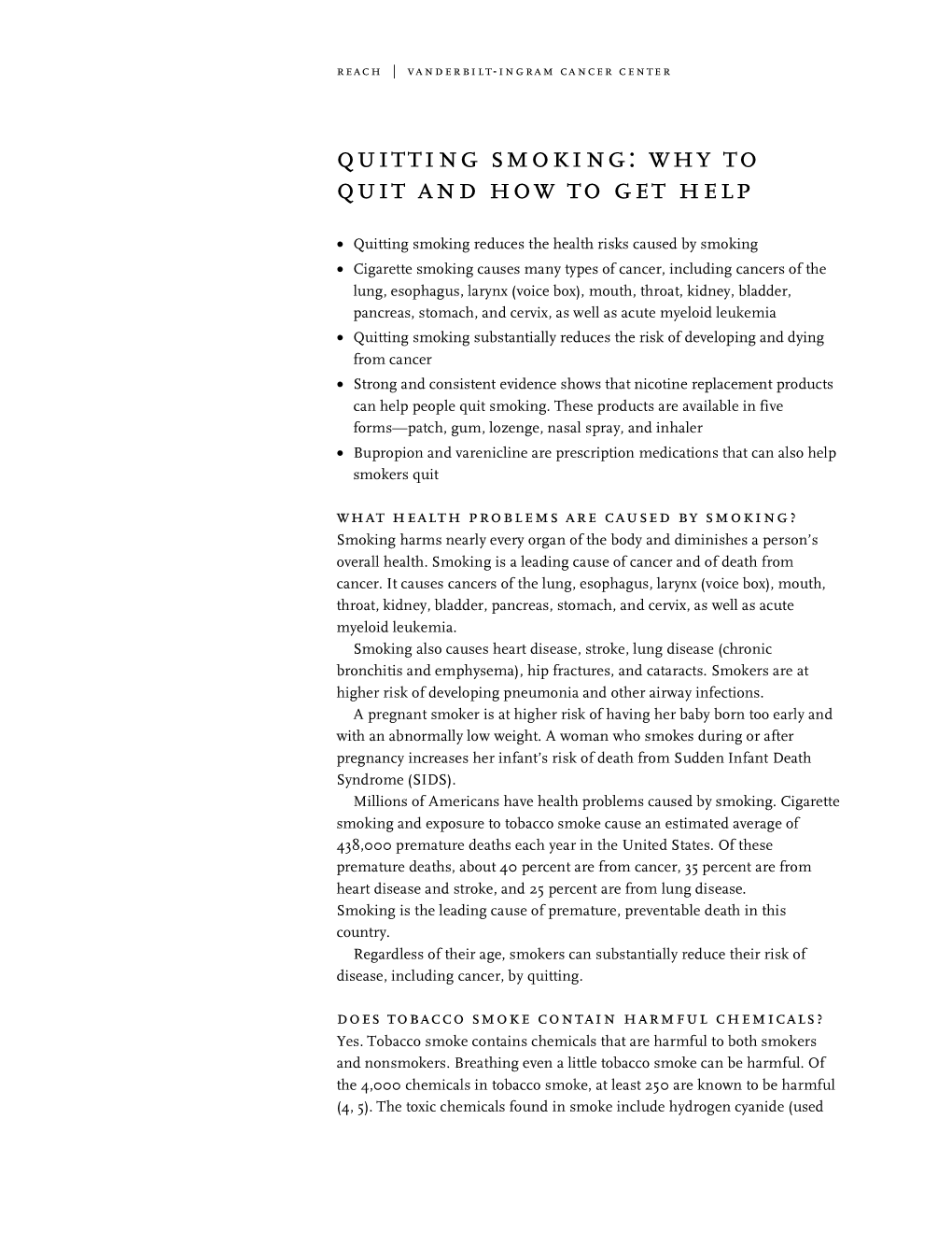 Quitting Smoking: Why to Quit and How to Get Help