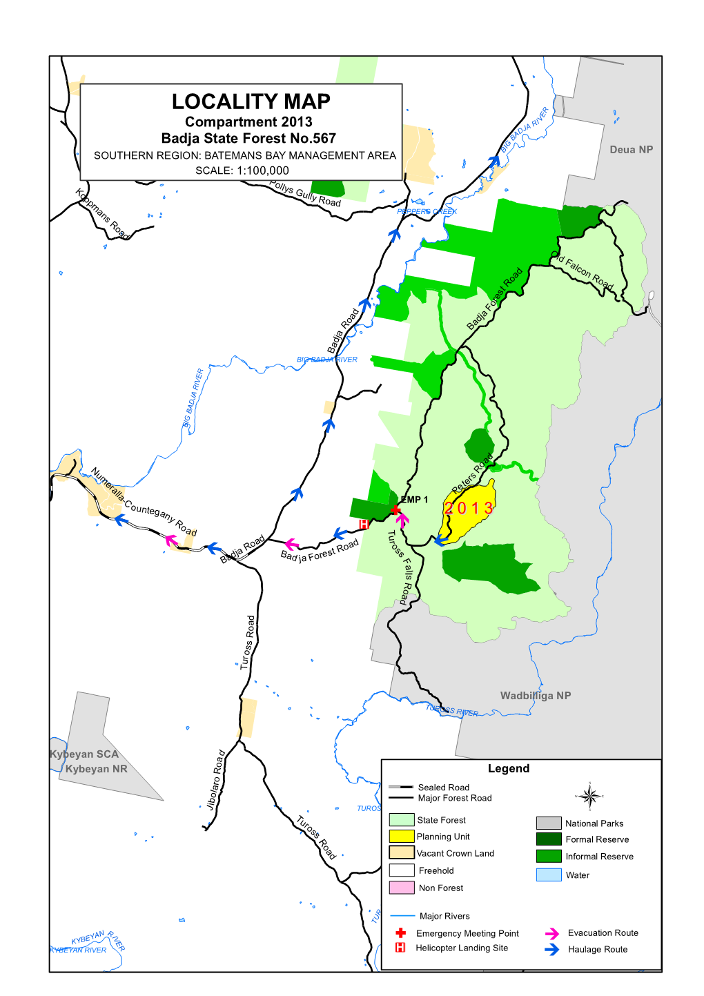 Badja State Forest Compartment 2013 Harvest Plan