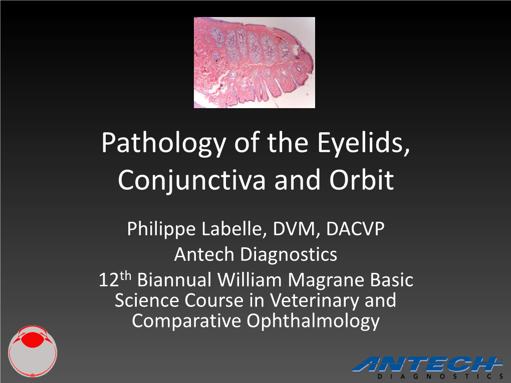 Pathology of the Eyelids, Conjunctiva and Orbit