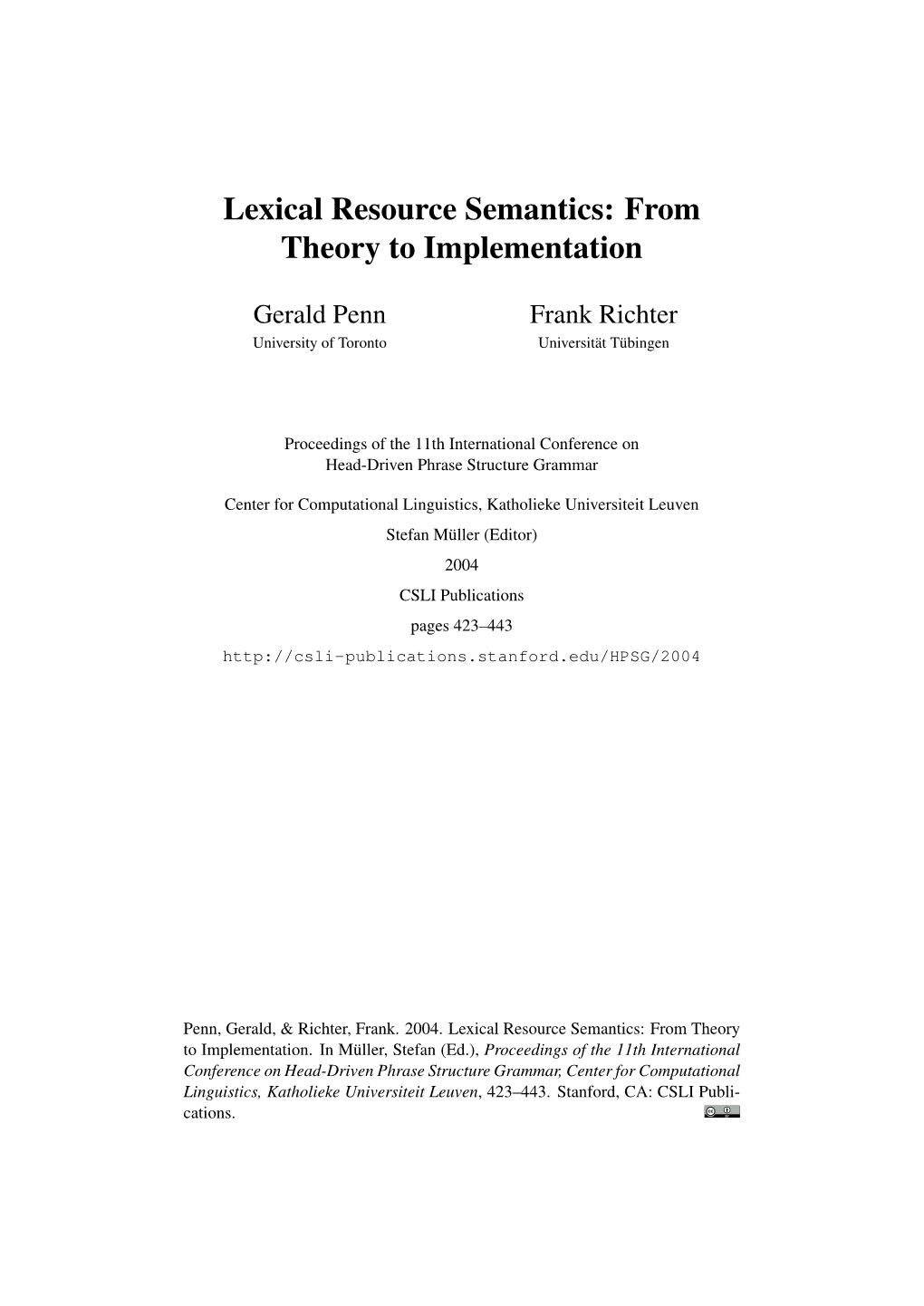 Lexical Resource Semantics: from Theory to Implementation