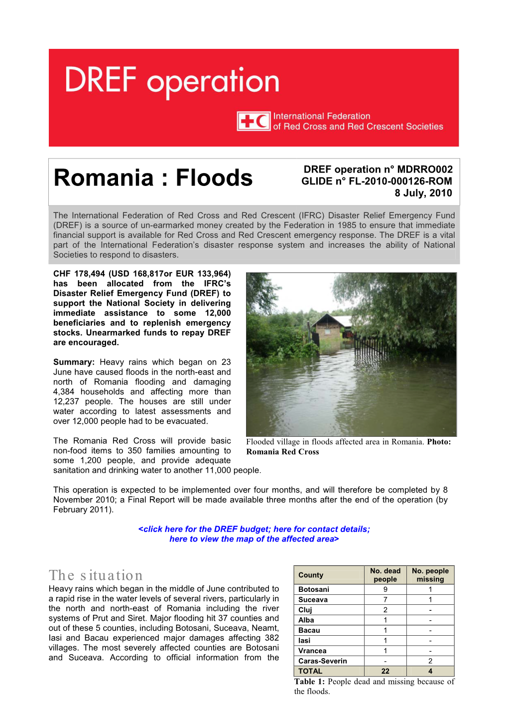 Floods GLIDE N° FL-2010-000126-ROM 8 July, 2010
