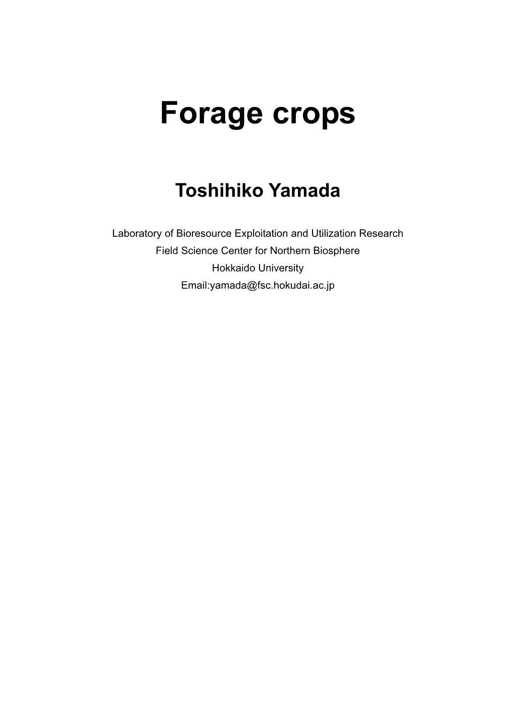 PDF Forage Crops