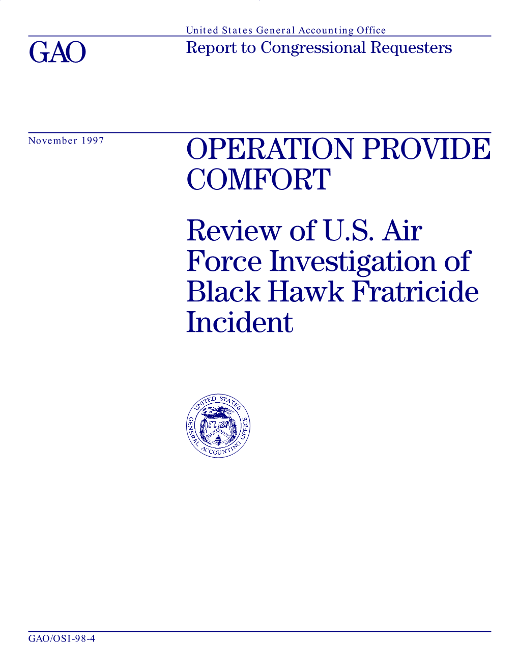 Review of US Air Force Investigation