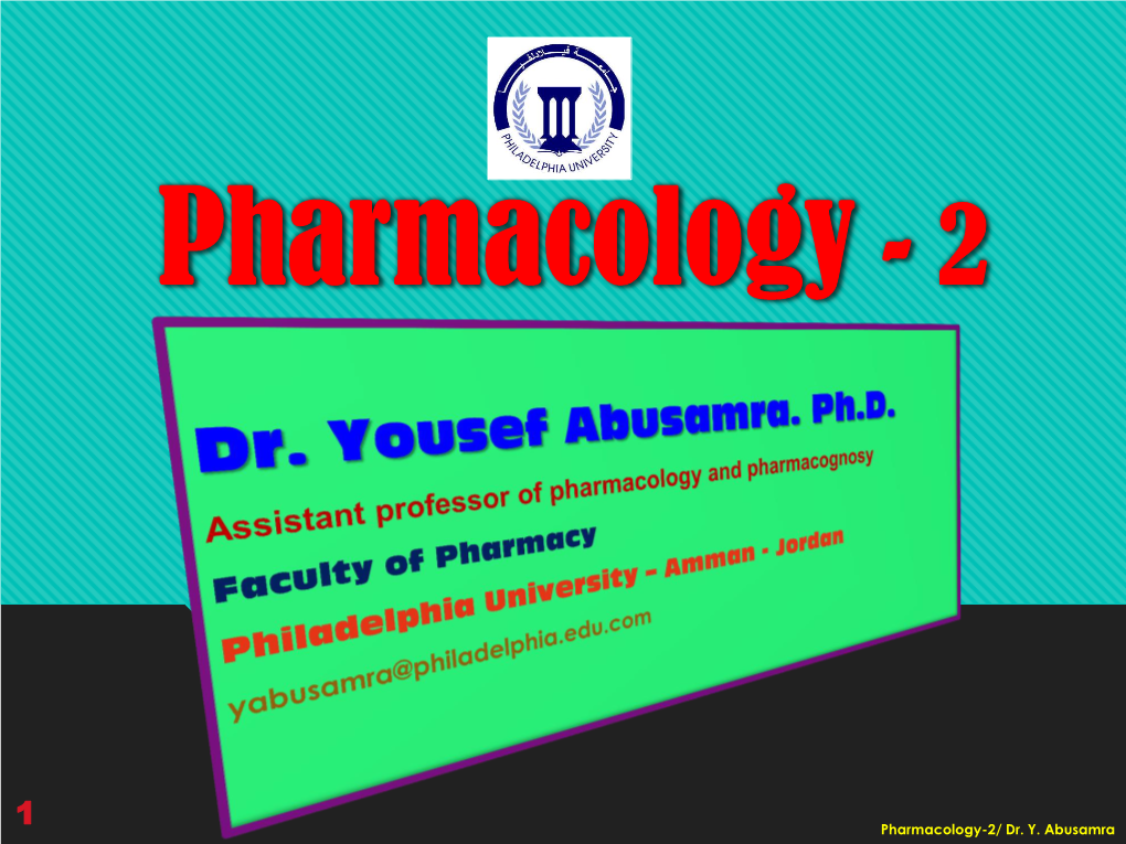 Pharmacology - 2