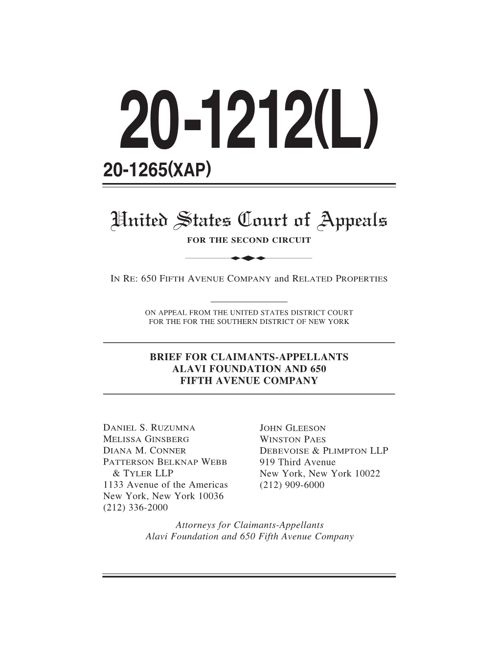United States Court of Appeals Dfor the SECOND CIRCUIT