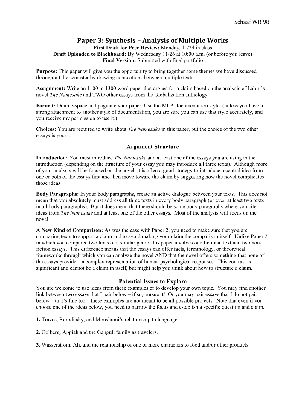 Paper 3: Synthesis Analysis of Multiple Works