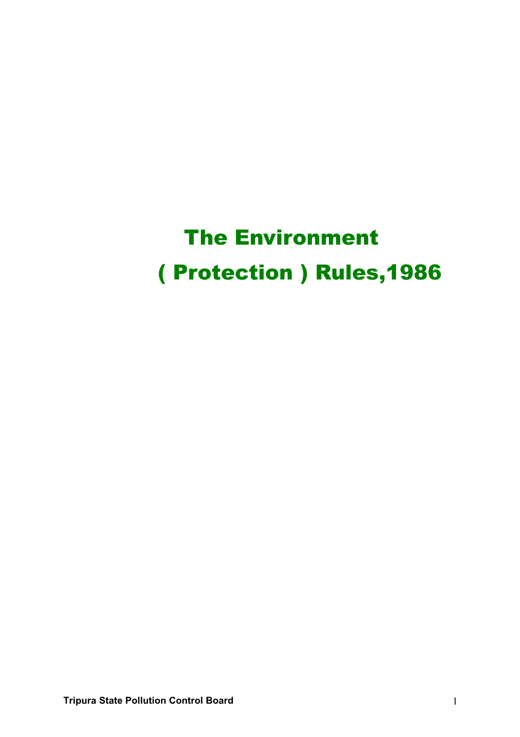 The Environment (Protection) Act, 1