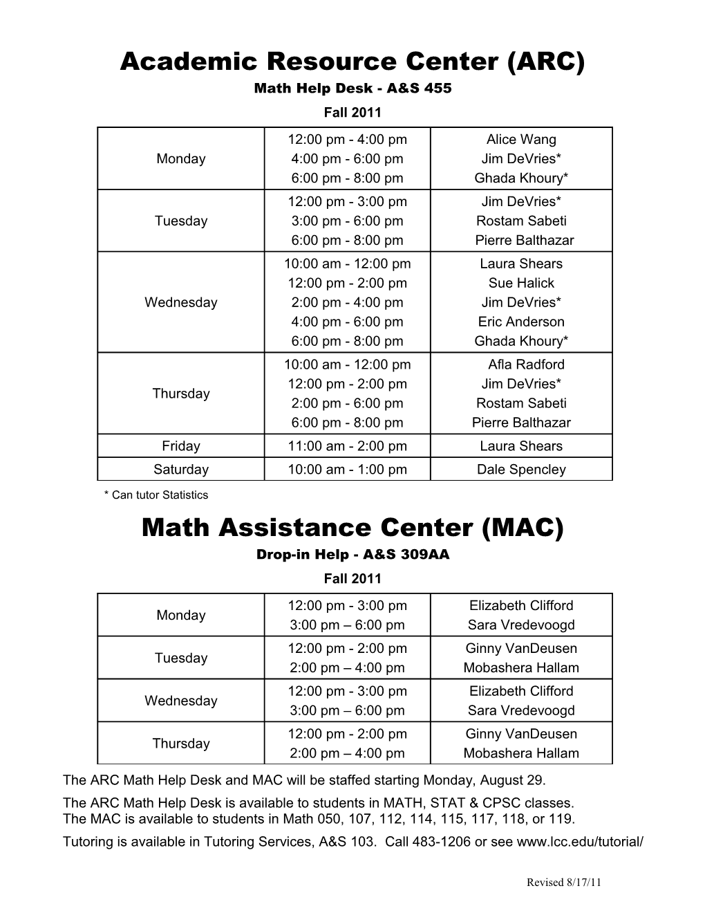 Math Help Desk