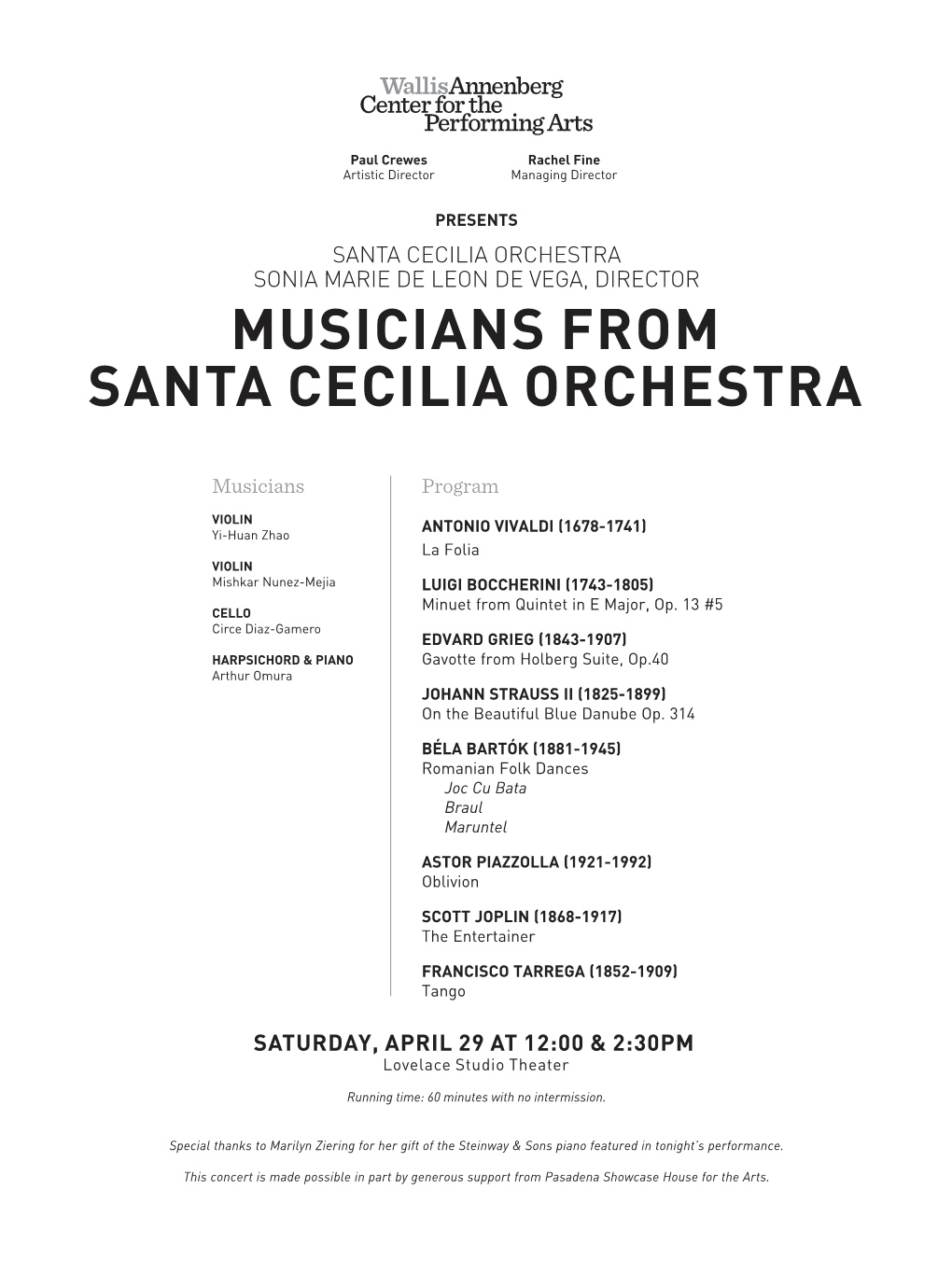 Musicians from Santa Cecilia Orchestra
