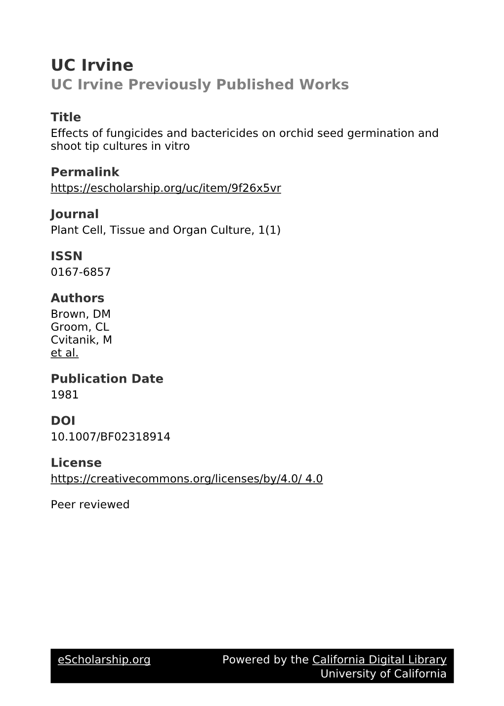 Effects of Fungicides and Bactericides on Orchid Seed Germination and Shoot Tip Cultures in Vitro