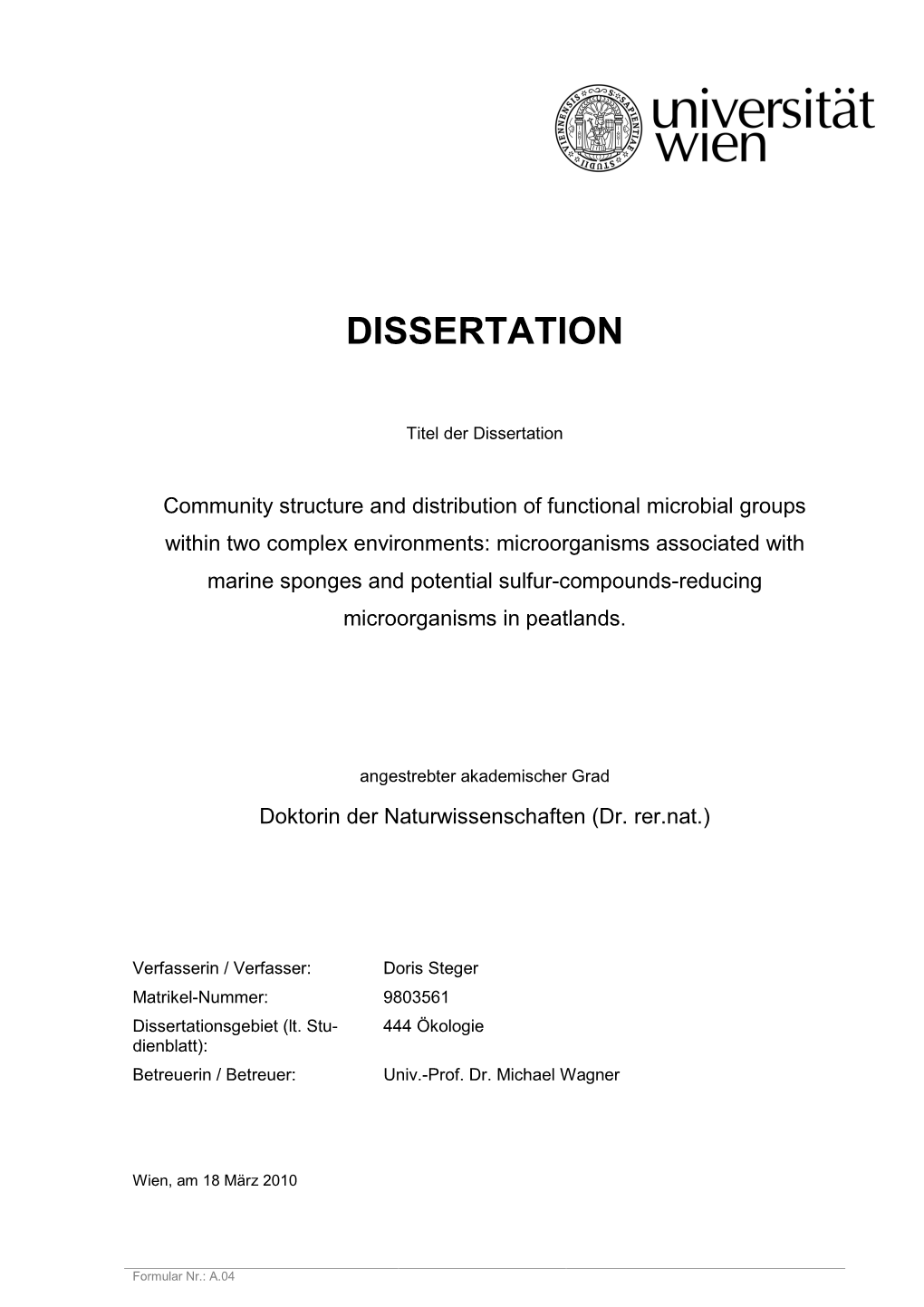 Dissertation