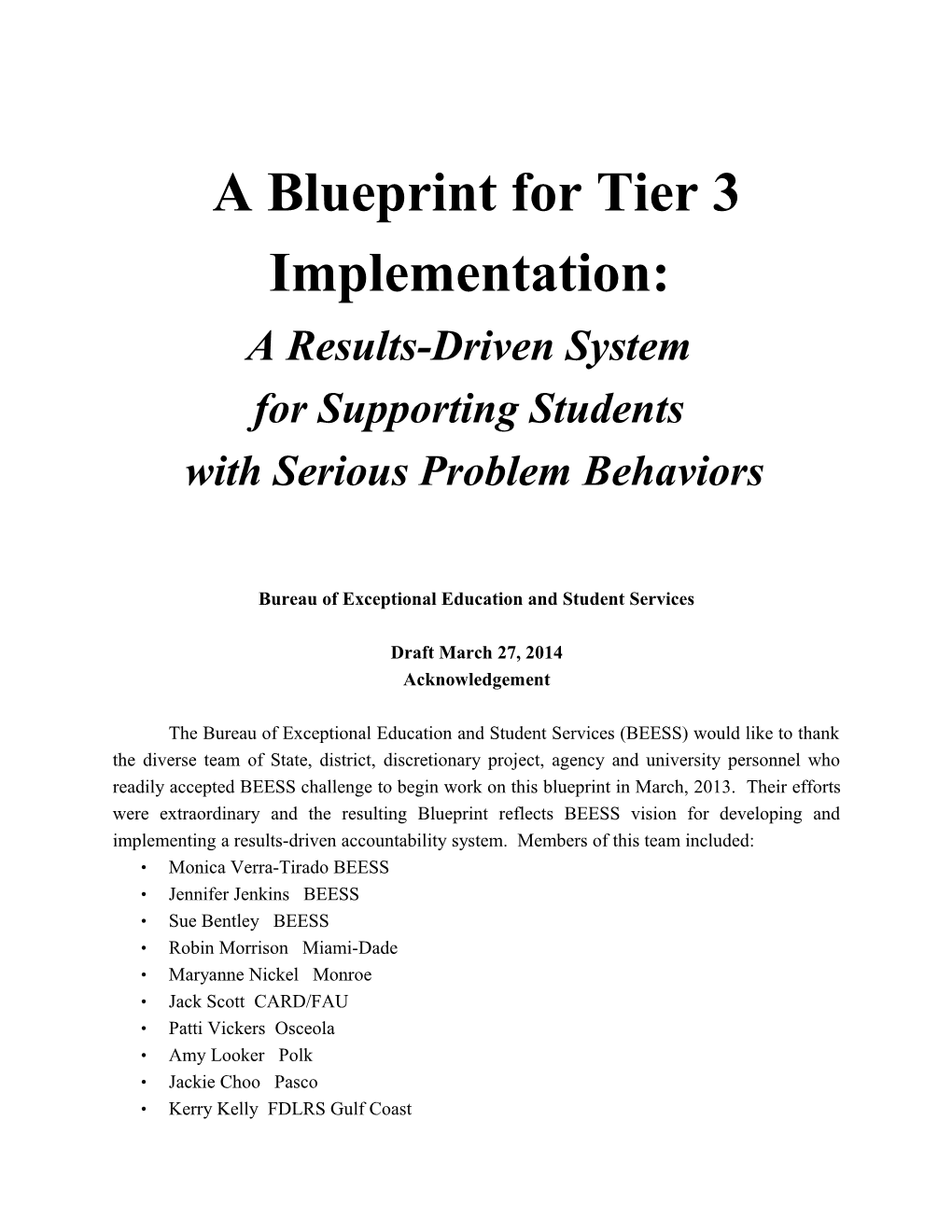 A Blueprint for Tier 3 Implementation