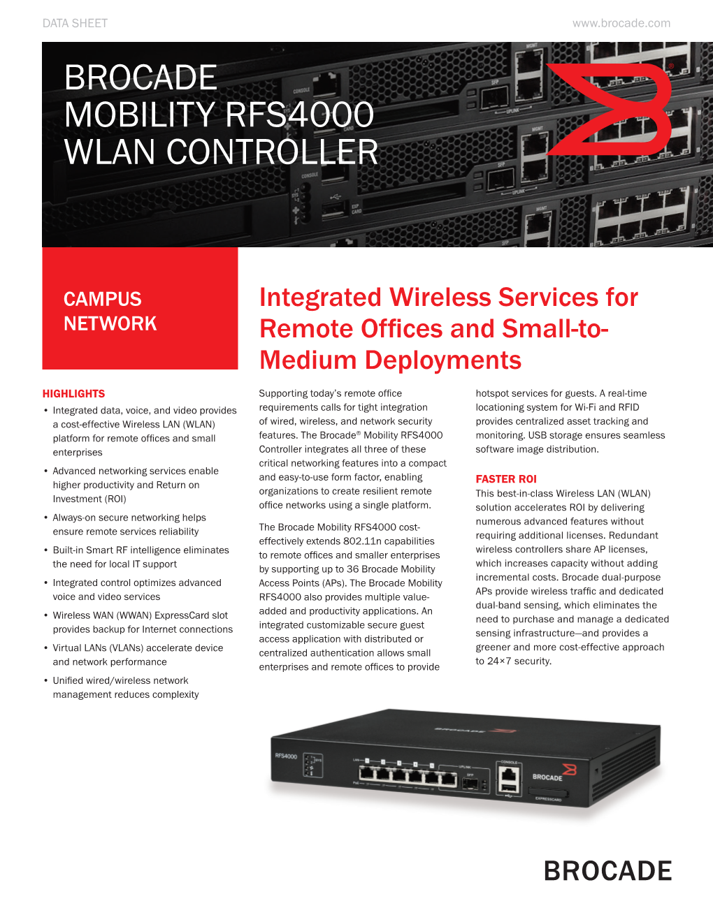 Brocade Mobility Rfs4000 Wlan Controller