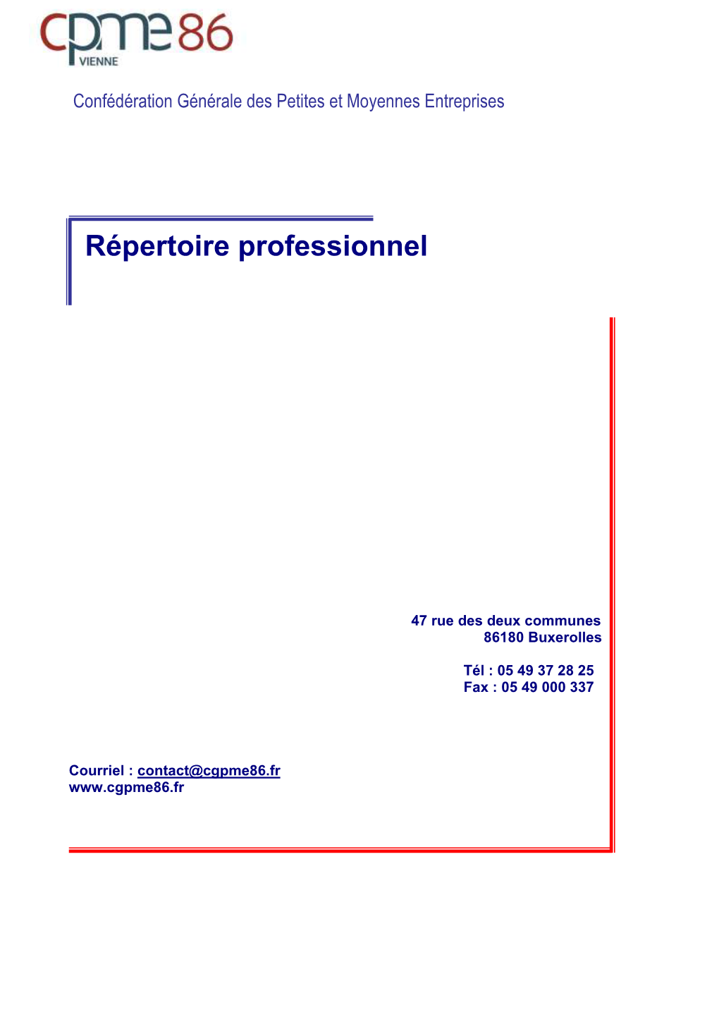 Répertoire Professionnel