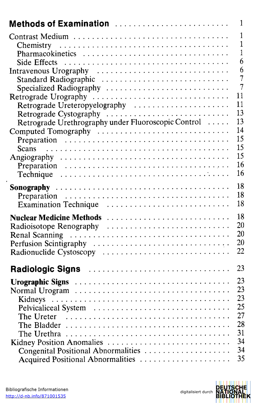 Methods of Examination L Radiologic Signs