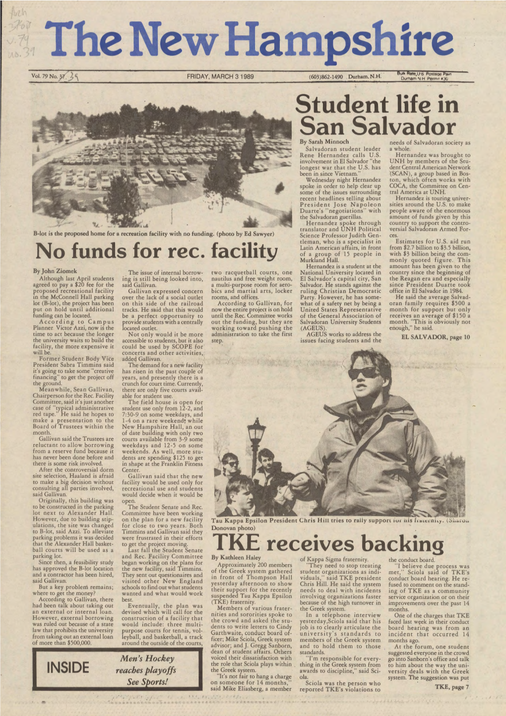 The New Hampshire, Vol. 79, No. 39 (Mar. 3, 1989)