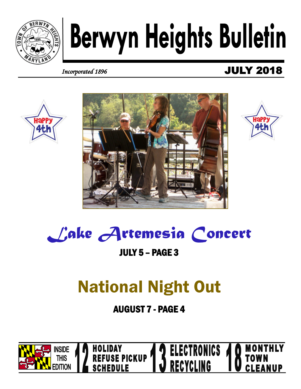 Lake Artemesia Concert National Night