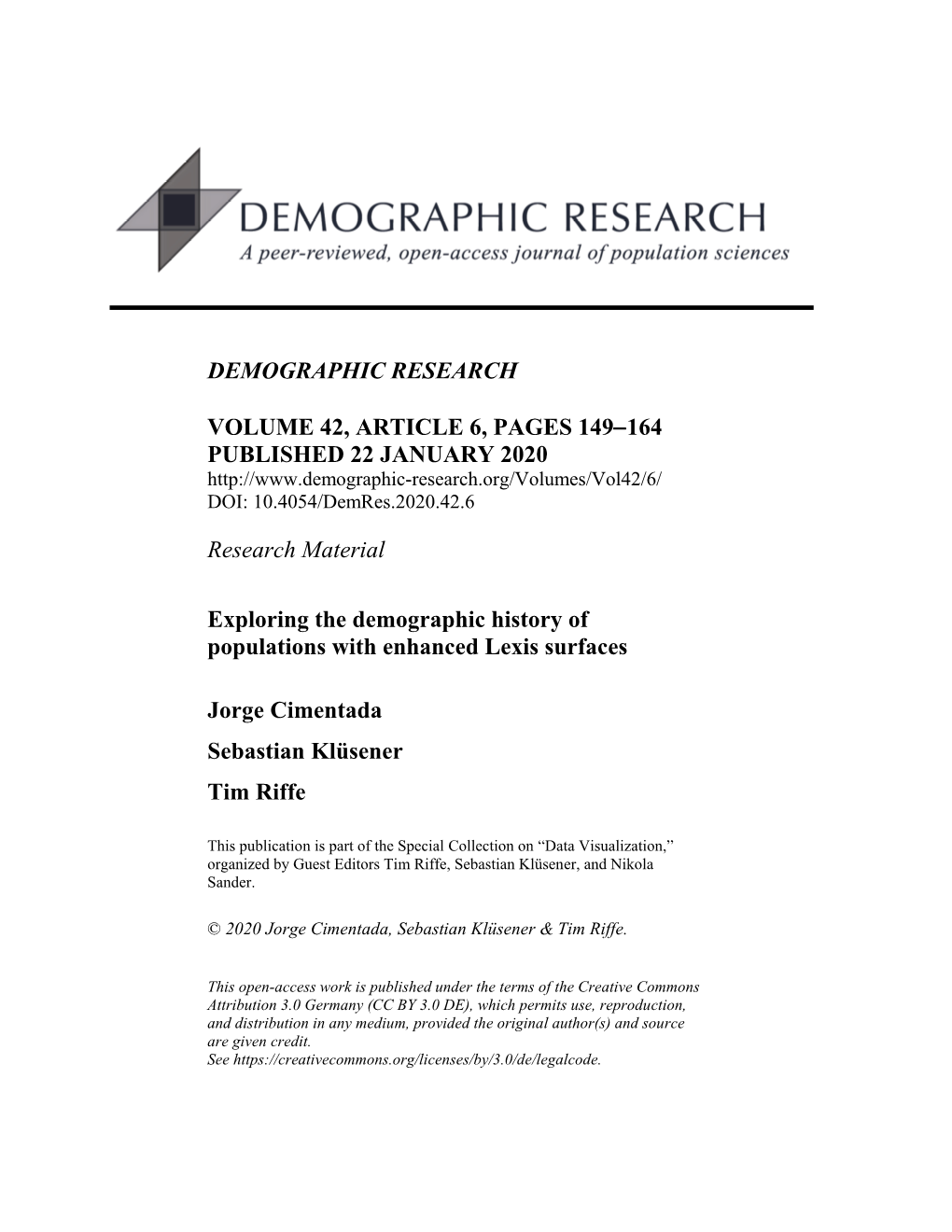 Demographic Research Volume 42, Article 6, Pages