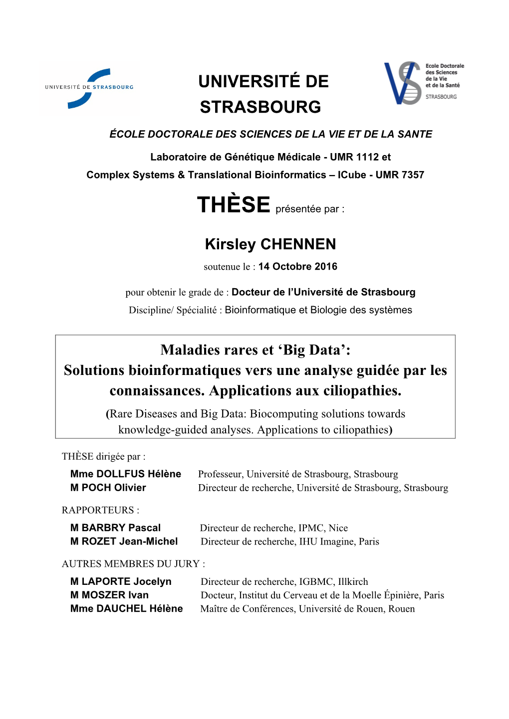 Maladies Rares Et" Big Data": Solutions Bioinformatiques Vers Une Analyse Guidée Par Les Connaissances: Applications Aux Ciliopathies