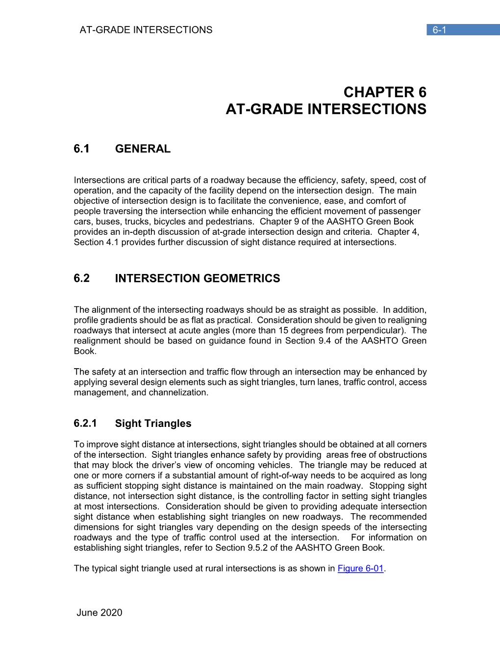 At-Grade Intersections 6-1