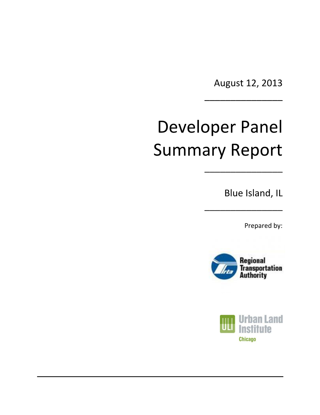 Blue Island Developer Discussion Panel (Summary Report)