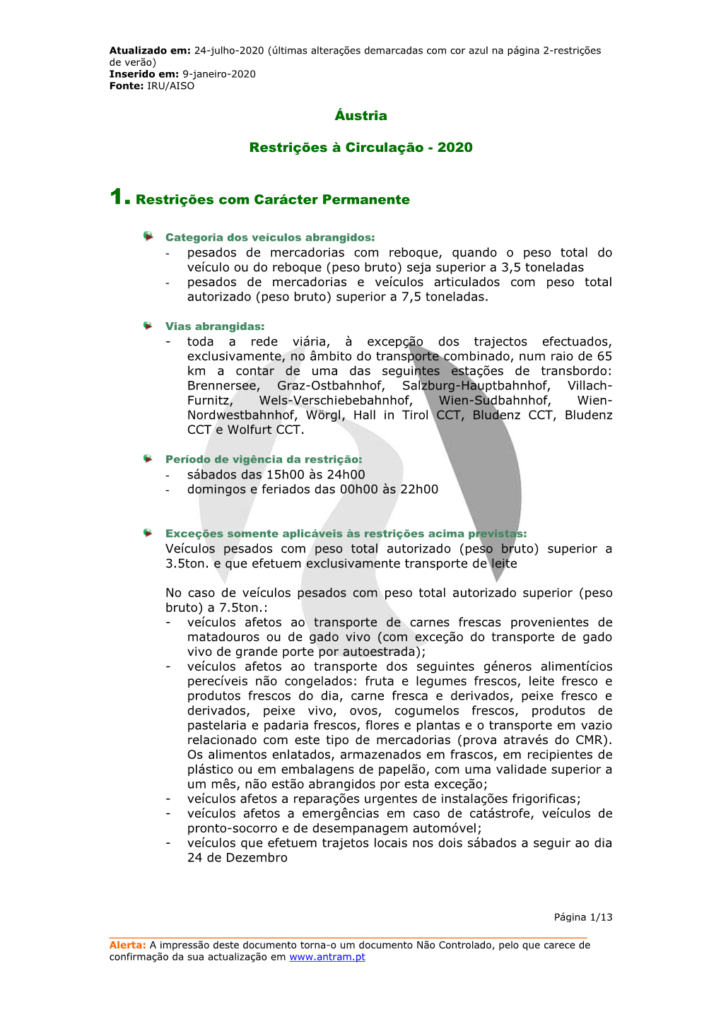 Áustria Restrições À Circulação