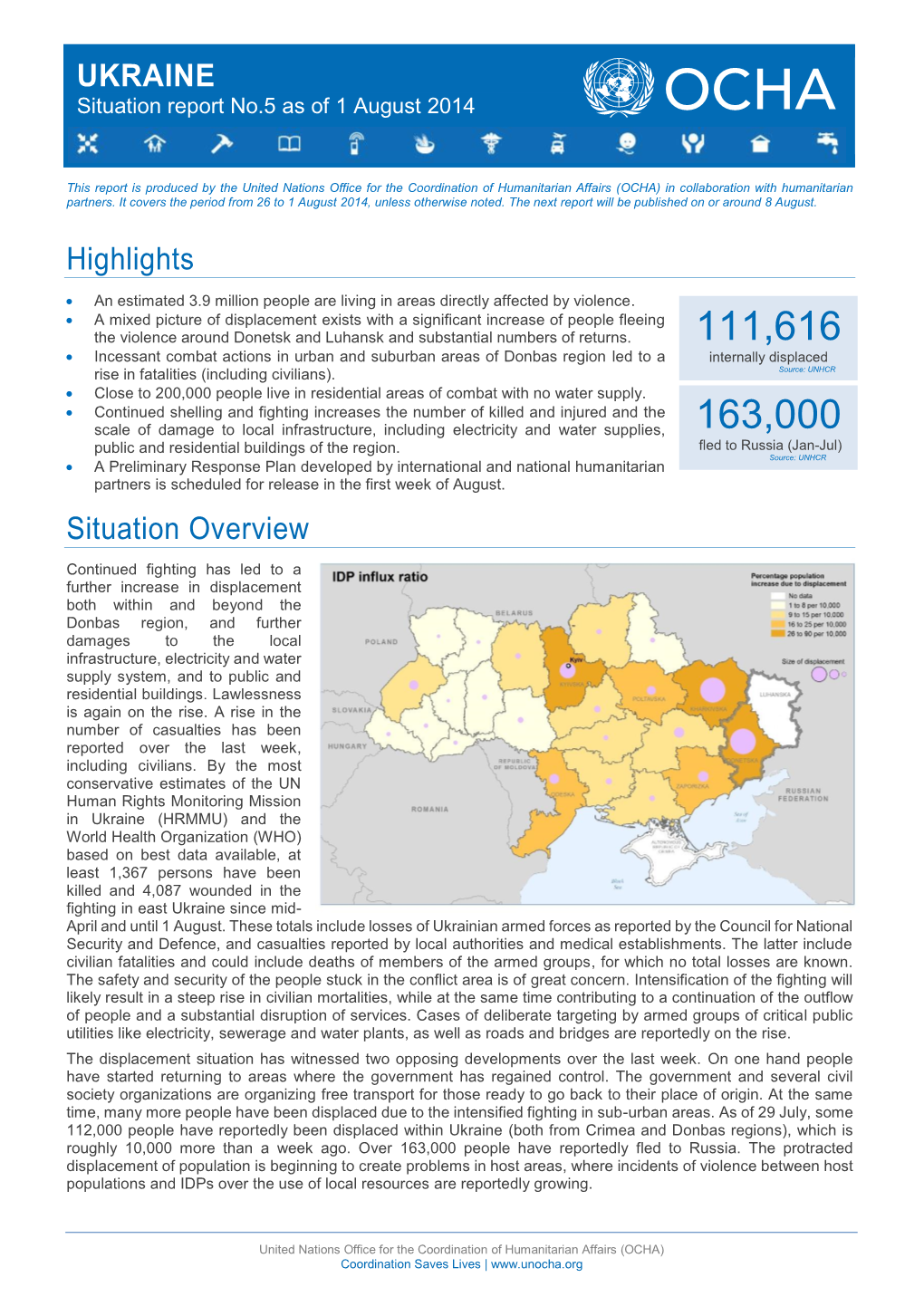 Highlights Situation Overview UKRAINE