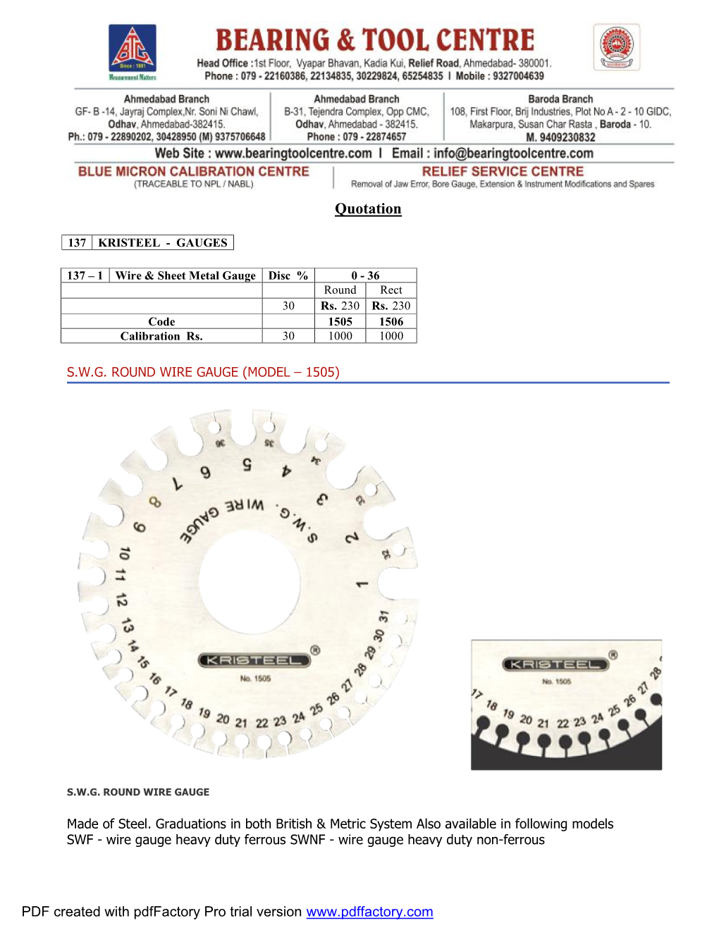 Gauges Kristeel