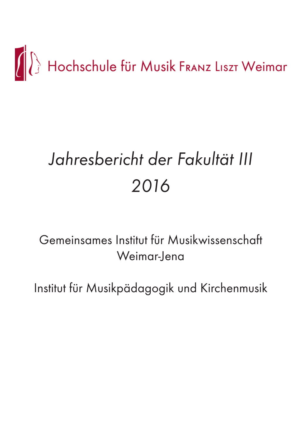 Jahresbericht Der Fakultät III 2016