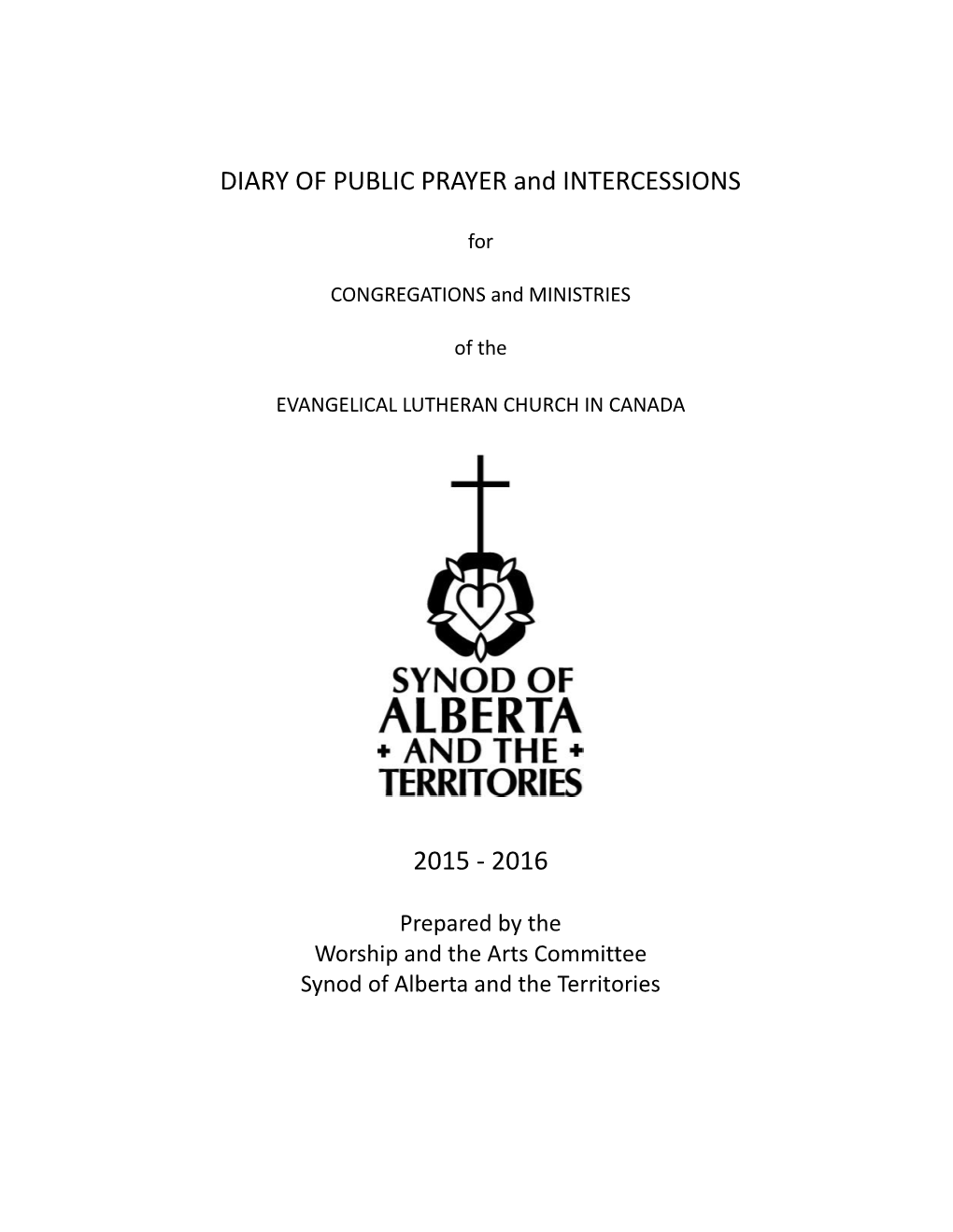 DIARY of PUBLIC PRAYER and INTERCESSIONS 2015