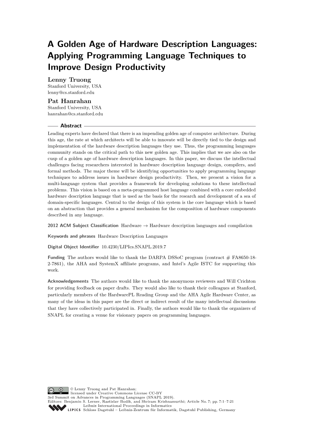 A Golden Age of Hardware Description Languages: Applying Programming Language Techniques to Improve Design Productivity