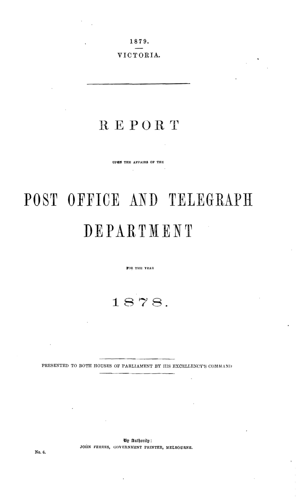 Post Office and Telegraph Department