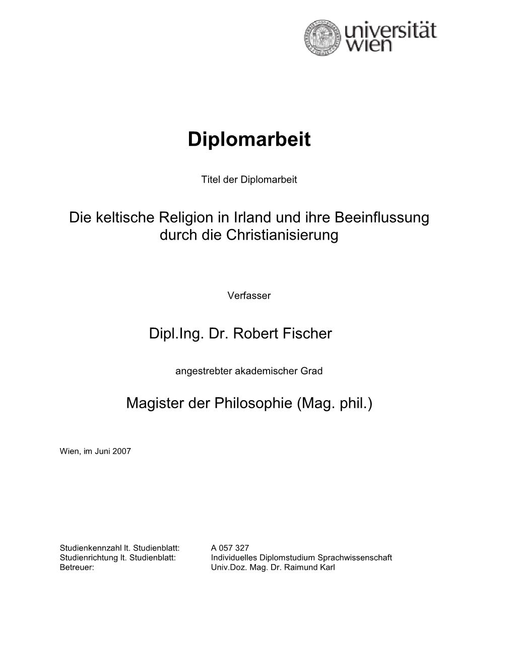 Diplomarbeit