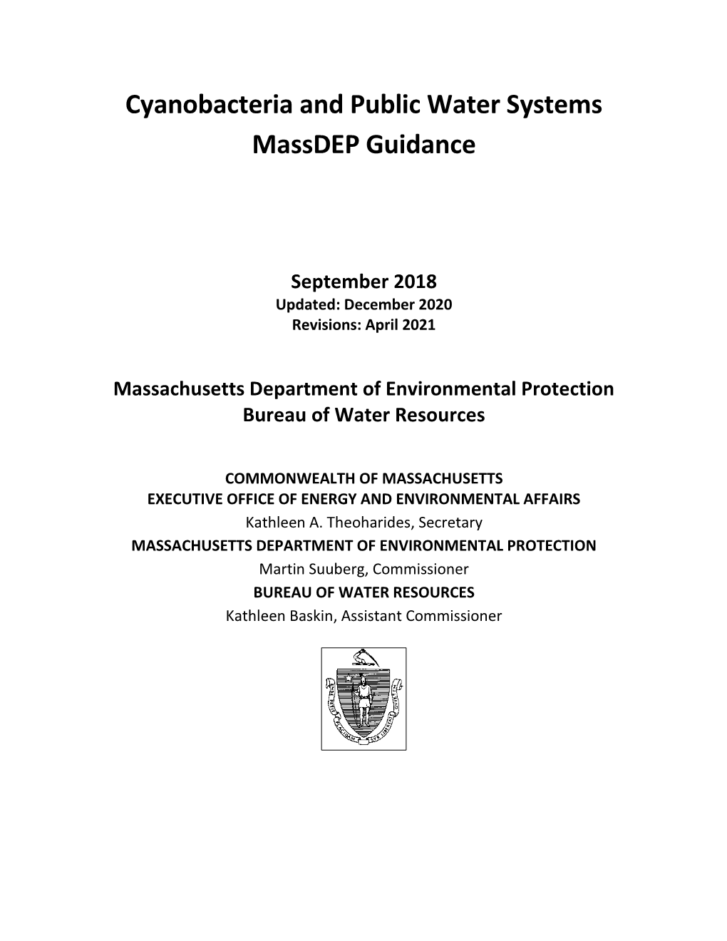 Massdep Guidance: Cyanobacteria and Public Water Systems, APR2021